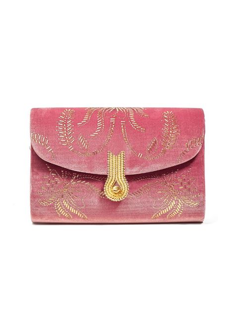 Clutch queen mid foliage in rosa cipria Amato Daniele - donna AMATO DANIELE | 877864AVELLUTOSTRASSRS